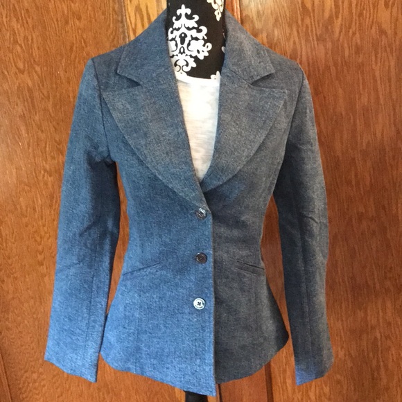 J Brand x Halpern Tailored Denim Blazer Size M NWT - Picture 6 of 12